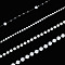 ABS Plastic Pearl Chains, Round, White, 2.5~8mm