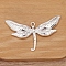 Dragonfly Alloy Pendants, Platinum, 79x54mm