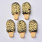 Resin Cabochons, Ice Lolly, Light Yellow, 33~34x16x5.5~7mm