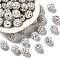 Pave Disco Ball Beads, Polymer Clay Rhinestone Beads, Grade A, Round, Crystal AB, Rhinestone: PP13(1.9~2mm), 6 Rows Rhinestone, 10mm, Hole: 1.5mm