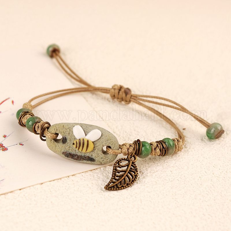 Bohemian Starfish Flower Charm Bracelet For Women Colorful Flowers Letter Soft Clay Pottery Beaded Bracelets Beach Party Jewelry