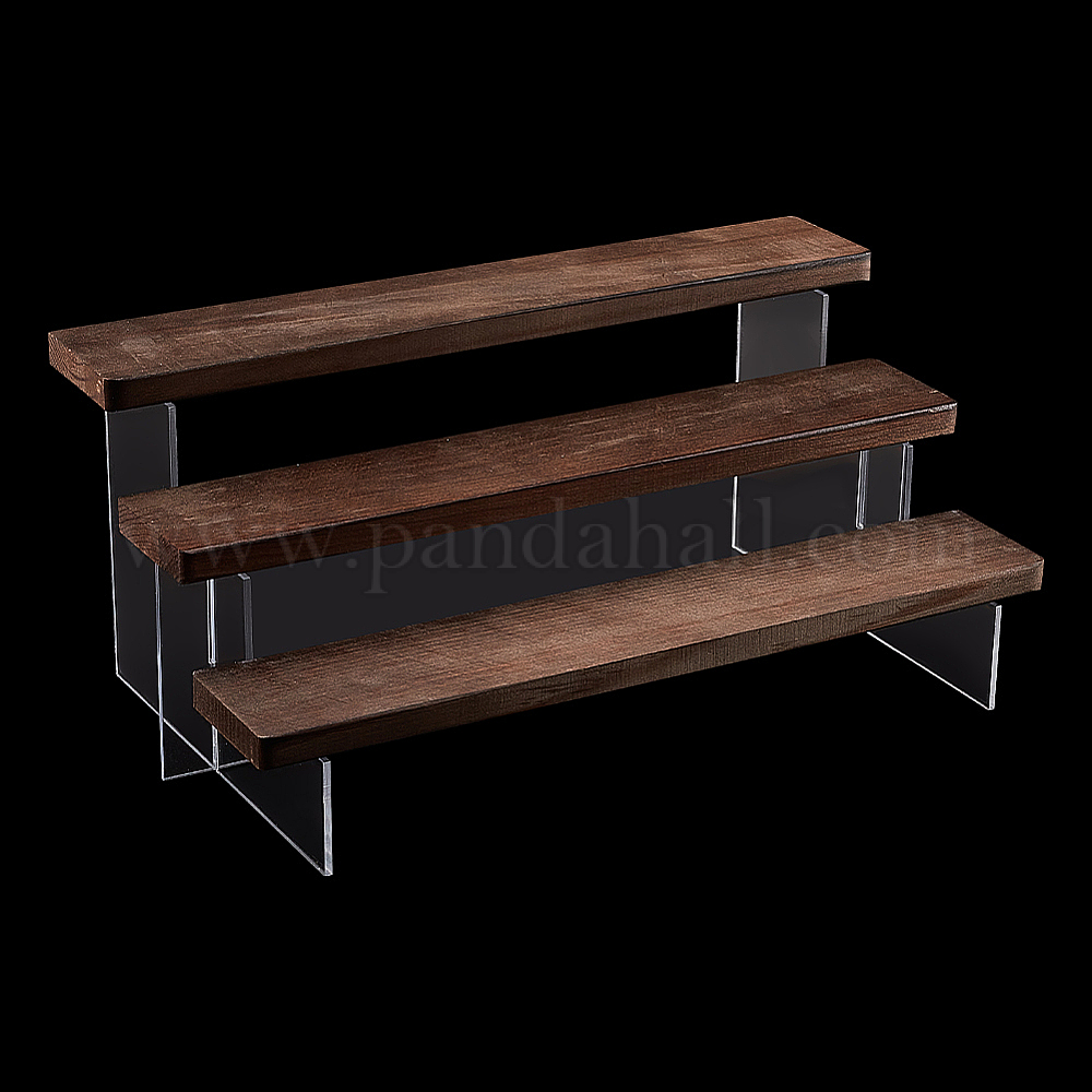 Wholesale 3-Tier Assembled Transparent Acrylic Organizer Display Risers ...