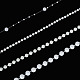 ABSプラスチックパールチェーン  ラウンド  ホワイト  2.5~8mm&nbsp;KY-WR0001-07-1