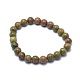 Natural Unakite Bead Stretch Bracelets&nbsp;BJEW-K212-C-006-2