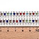 鉄ラインストーンカップチェーン  スプールで  銀  カラフル  8.5x3mm  約14.99フィート（4.57m）/ロール&nbsp;CH-T006-04S-03-3