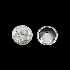ダイヤモンド形キュービックジルコニア尖底カボション  多面カット  透明  8x4.6mm