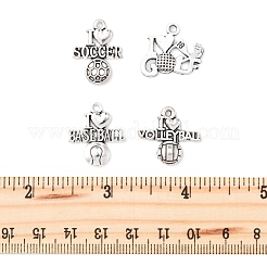 60Pcs 4 Styles Tibetan Style Zinc Alloy Pendants&nbsp;TIBEP-FS0001-35
