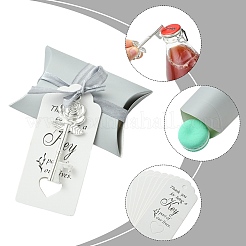 Alloy and Paper and Polyester Ribbon Bottle Beer Opener&nbsp;AJEW-CJC0022-01