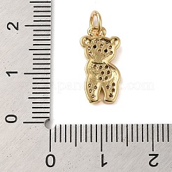 Rack Plating Brass & Clear Cubic Zirconia Pendants&nbsp;KK-S372-16G