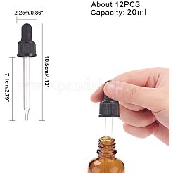 ガラス点滴器セット転送目盛り付きピペット  ブラック  105x22mm  容量：50ml（1.69fl.oz）&nbsp;PH-TOOL-G011-14C