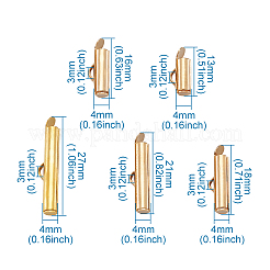 Brass Slide On End Clasp Tubes&nbsp;KK-TA0007-29G