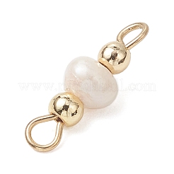 12Pcs 2 Colors Natural Cultured Freshwater Pearl Potato Links Connector Charms&nbsp;PALLOY-JF05009