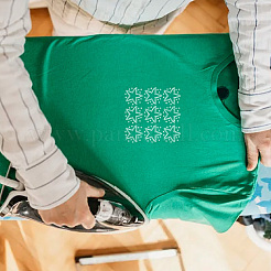 ガラスホットフィックスラインストーン  アップリケの鉄  マスクと衣装のアクセサリー  洋服用  バッグ  パンツ  スター  100x100mm  4枚/セット&nbsp;DIY-WH0507-004