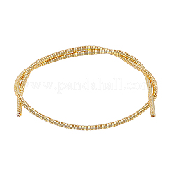 銅フレンチワイヤー  ギンプワイヤー  DIYアクセサリージュエリー作りに  18KGP本金メッキ  200x1.6mm&nbsp;CWIR-BC0007-002G