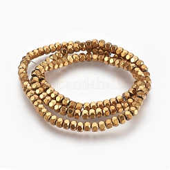 Electroplated Non-magnetic Synthetic Hematite Bead Strand&nbsp;G-E498-15A