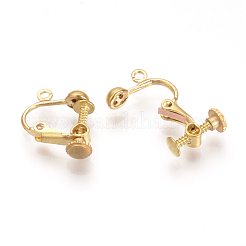 Brass Screw Clip-on Earring Setting Findings&nbsp;KK-T021-09