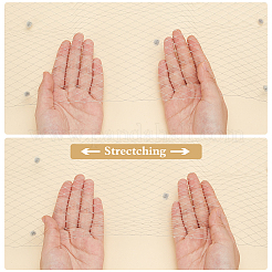 ポリエステルブライダルベール  女性のためのウェディングパーティーの装飾  銀  250~260x0.3mm&nbsp;DIY-WH0622-071D