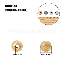 Brass Textured Beads&nbsp;KK-AR0001-28
