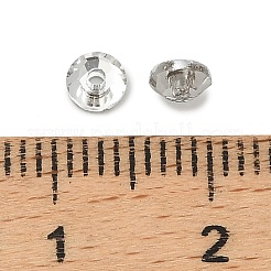 ファセット透明ガラスビーズ  フラットラウンド  透明  4x1.5mm  穴：1mm  約1440個/袋&nbsp;GLAA-P075-01B-01