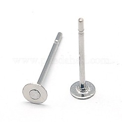 変色しない304ステンレススチールスタッドピアス金具  12x3mm  ピン：0.7mm&nbsp;X-STAS-E025-8