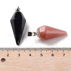 Natural & Synthetic Mixed Gemstone Pointed Pendants&nbsp;G-P520-06P