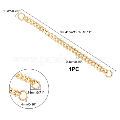 Alloy Curb Chain Bag Strap&nbsp;FIND-WH0069-85LG