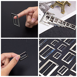 合金バックル  長方形  プラチナ  7.4x7.3x2.5cm  21個/箱&nbsp;PALLOY-NB0001-36