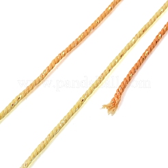 30mセグメント染色綿とメタリックストリング糸  ラウンド  DIYの工芸品について  ギフトラッピングとジュエリー作り  きいろ  1mm  約32.81ヤード（30m）/ロール&nbsp;OCOR-F018-01D