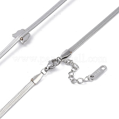 Non-Tarnish 304 Stainless Steel Snake Chain Necklaces&nbsp;NJEW-G081-13P
