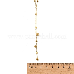 304 Stainless Steel Round Ball Link Chain Y Necklaces for Women&nbsp;LS-NJEW-A059-03G