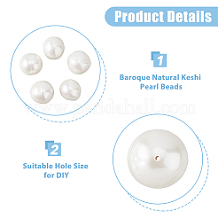 5Pcs Baroque Natural Keshi Pearl Beads&nbsp;PEAR-HS0001-09
