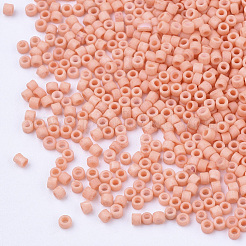 ベーキングペイントシリンダーシードビーズ  均一サイズ  ライトサーモン  1.5~2x1~2mm  穴：0.8mm  約4000個/袋  約50 G /袋&nbsp;SEED-Q036-02A-D15