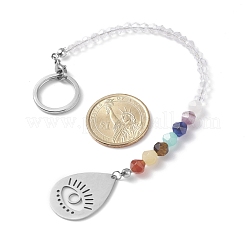 Stainless Steel Chakra Theme Yoga Lotus/Eye Pendant Decorate&nbsp;PALLOY-JF01198