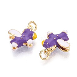 Brass Enamel Pendants&nbsp;KK-T072-27A-G