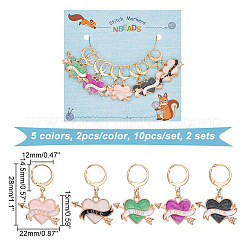 Alloy Enamel Pendant Stitch Markers&nbsp;HJEW-AB00262