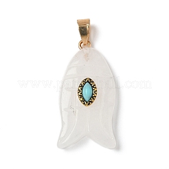 Natural & Synthetic Mixed Gemstone Carved Pendants&nbsp;G-Z084-01G