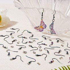 100Pcs 2 Style Earring Hooks and Open Jump Rings&nbsp;STAS-SZ0001-73