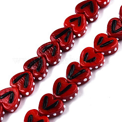 Opaque Handmade Bumpy Lampwork Beads Strands&nbsp;LAMP-T017-20-B06