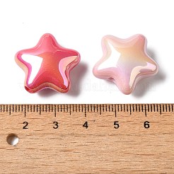 UVメッキアクリルビーズ  ABカラー  スター  ミックスカラー  22x20.5x10.5mm  穴：2.5mm&nbsp;MACR-A010-02