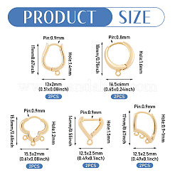 10Pcs 5 Styles Hoop Earring Finding&nbsp;KK-TA0002-98