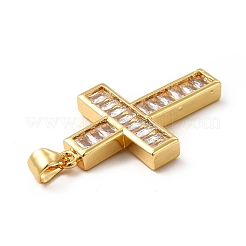 Rack Plating Brass Micro Pave Cubic Zirconia Pendants&nbsp;KK-E072-02G