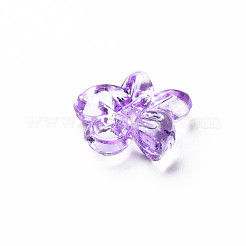 透明なアクリルパーツ  蝶  ミックスカラー  16x16x5mm  穴：2.5mm  約900個/500g&nbsp;MACR-N013-044