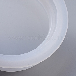 Diyの丸いベースのシリコンモールド  UVレジン用  エポキシ樹脂ジュエリー作り  ホワイト  96x28mm  内径：77mm&nbsp;LS-DIY-D049-02