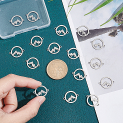 16Pcs Laser Cut 201 Stainless Steel Connector Charms&nbsp;STAS-UN0040-98
