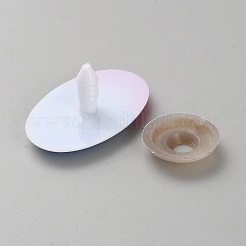 プラスチック人形クラフトの目  安全の目  スペーサー付き  DIY人形製作用品  オーバル  ショッキングピンク  39x25x16mm&nbsp;DIY-WH0622-224D-02