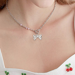 2Pcs 925 Sterling Silver Bowknot Charms&nbsp;STER-BBC0007-90