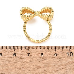 Brass Round Ball Finger Rings for Women&nbsp;RJEW-D349-01G