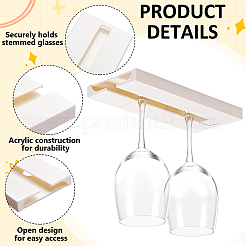 3 Bags ABS Plastic Upside Down Wall Mounted Wine Rack&nbsp;AJEW-WA0004-86A
