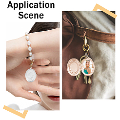 8Pcs 4 Colors Brass Locket Pendants&nbsp;KK-CA0002-85