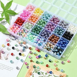 792Pcs 24 Style ABS Plastic & Acrylic Imitation Pearl Beads&nbsp;OACR-YW0001-29